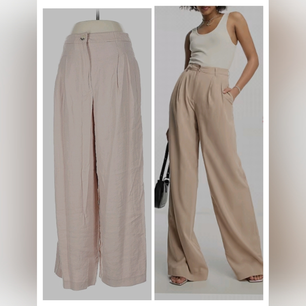 Topshop: Light Beige Women's Trousers